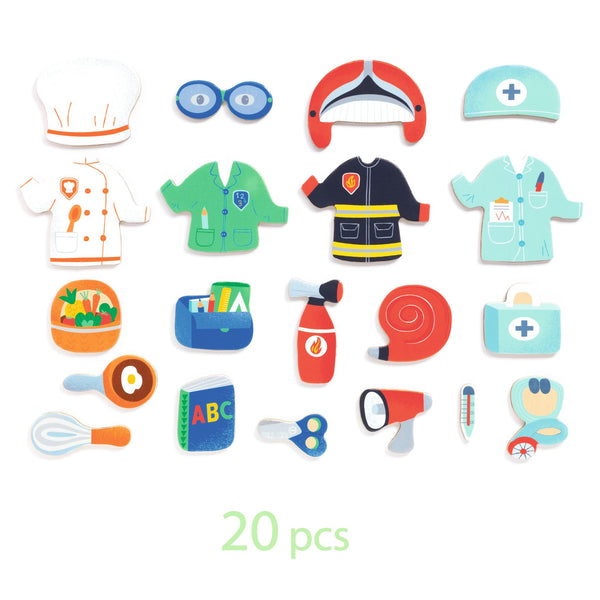 Djeco Jobissimo Wooden Magnetic Dressup Game