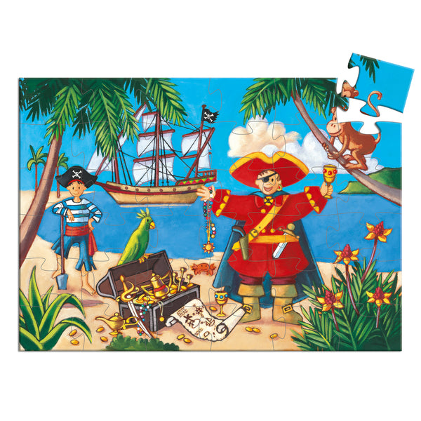 Djeco 36 Piece Jigsaw Puzzle - The Pirate and his Treasure