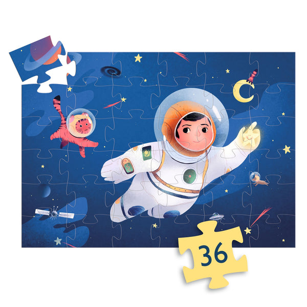 Djeco 36 Piece Jigsaw Puzzle - An Astronaut on the Moon