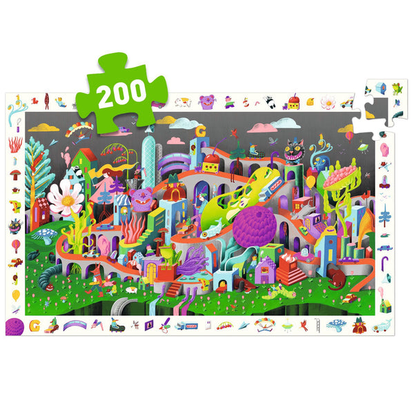 Djeco 200 Piece Observation Jigsaw Puzzle - Crazy Town