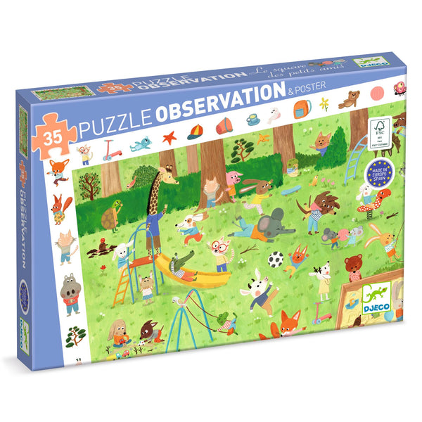 Djeco 35 Piece Observation Jigsaw Puzzle - Little Friends