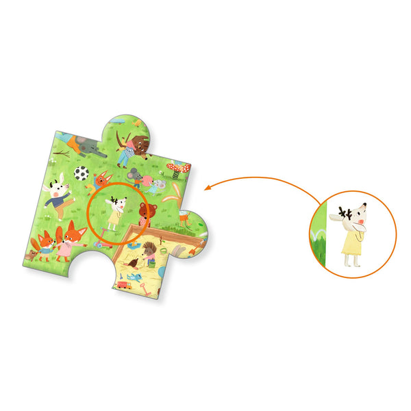 Djeco 35 Piece Observation Jigsaw Puzzle - Little Friends