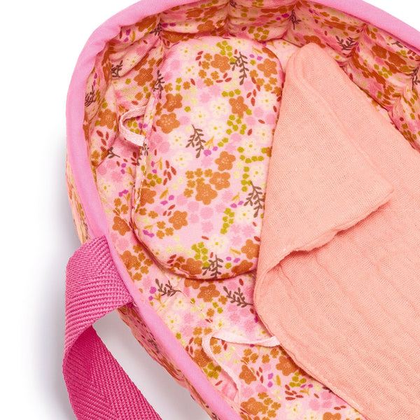 Djeco Pomea Baby Doll in Bassinet - Mini Barbara