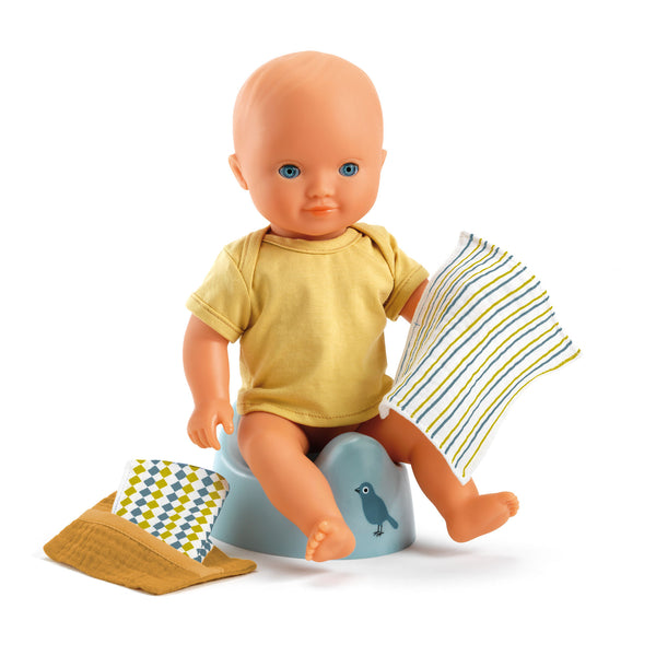 Djeco Baby Doll Potty & Wipes Set