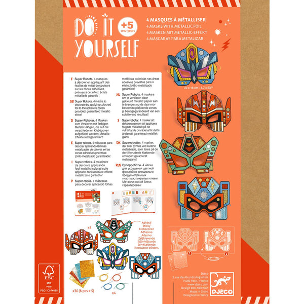 Djeco Super Robots DIY Masks Kit