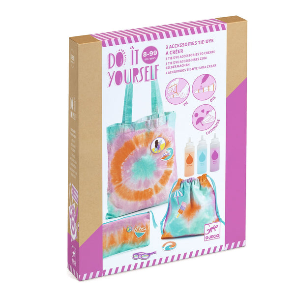 Djeco Sunshine Camp -Tie-Dye Bag & Accessories Kit