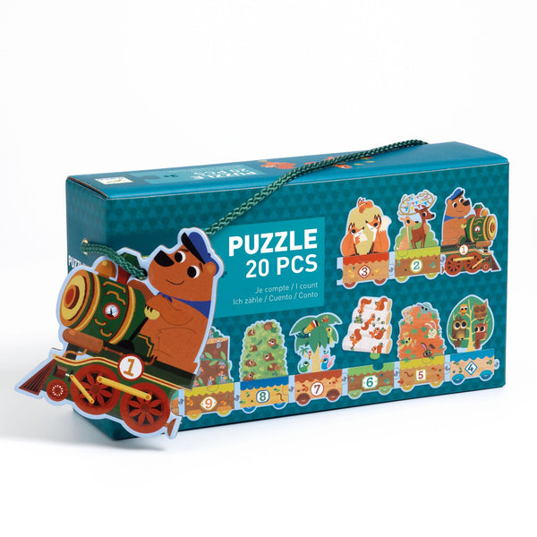 Djeco 20 Piece "I Count" Forest Animals Jigsaw Puzzle