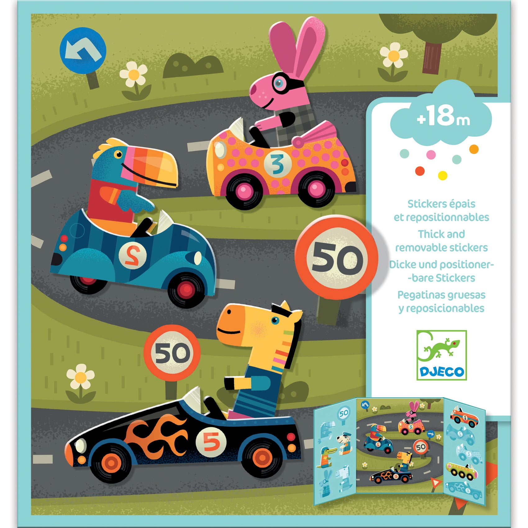 Djeco Sticker Scene Book - Cars