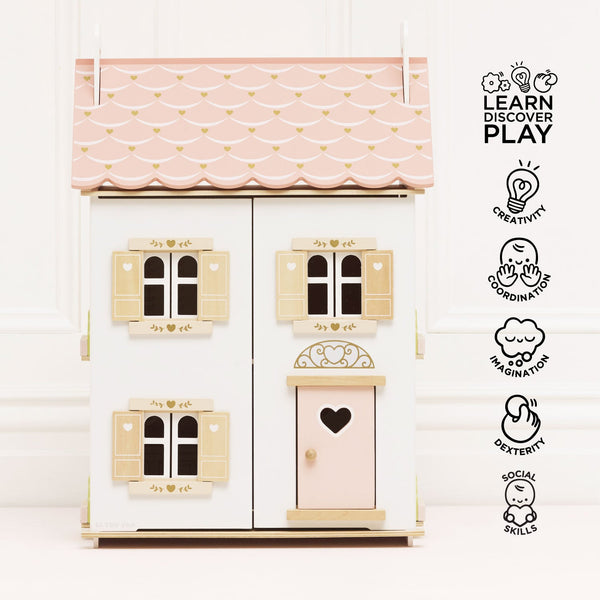 Le Toy Van Rose Heart Wooden Dolls House