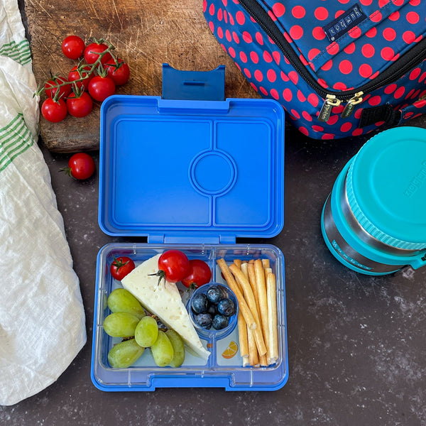 Yumbox Snack Size Lunch Box - Surf Blue/Rocket Tray