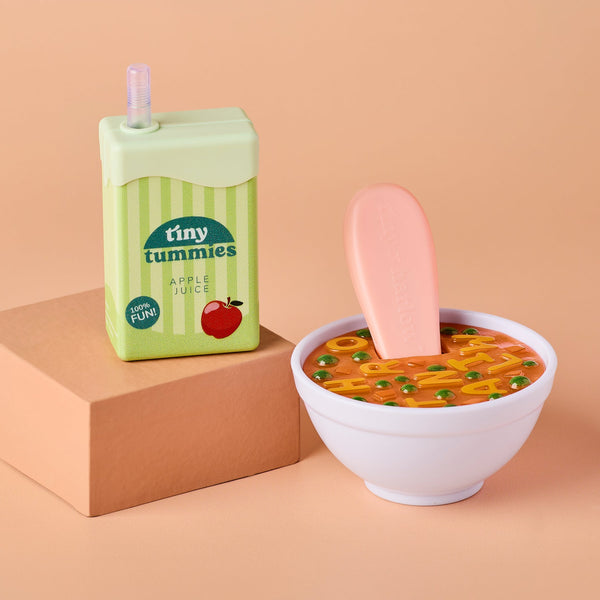 Tiny Harlow - Tiny Tummies Alphabet Soup & Apple Juice Box Set