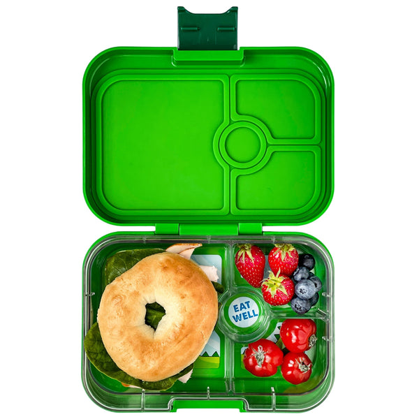 Yumbox 4 Compartment Panino Lunchbox - Jurassic Green/Dinosaur Tray