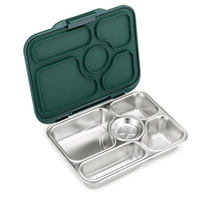 Yumbox 5 Compartment Presto Stainless Steel Lunchbox - Kale Green