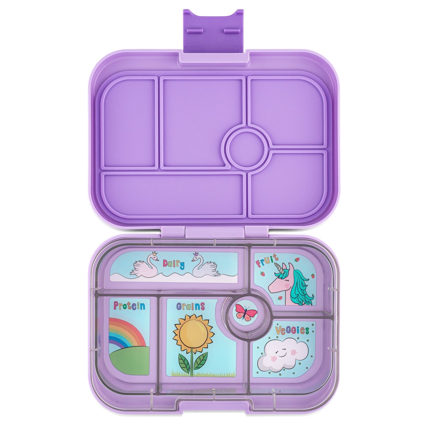 Yumbox 6 Compartment Original Lunchbox - Lavande Purple / Unicorn Tray