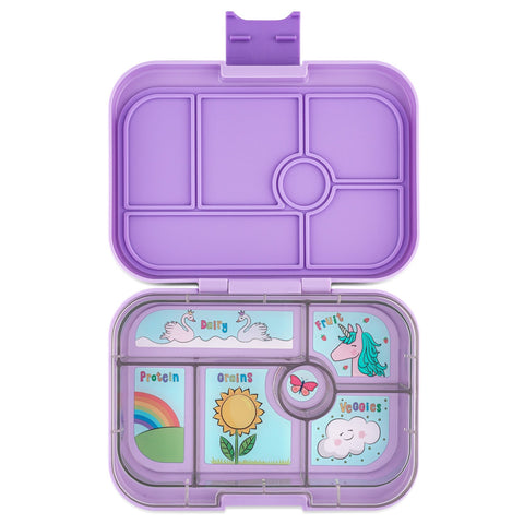Yumbox 6 Compartment Original Lunchbox - Lavande Purple / Unicorn Tray
