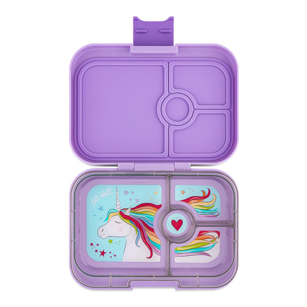 Yumbox 4 Compartment Panino Lunchbox - Lavande Purple / Unicorn Tray