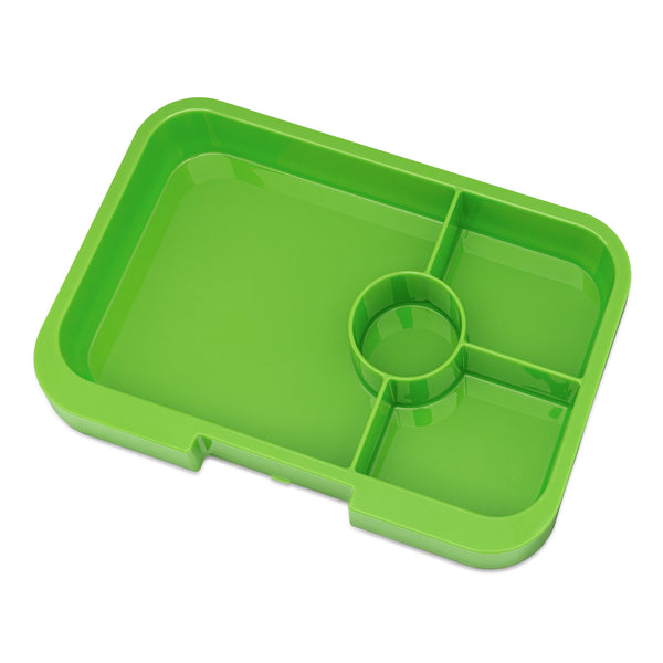 Yumbox 4 Compartment XL Tapas Lunchbox - Palm Green / Solid Lime Tray