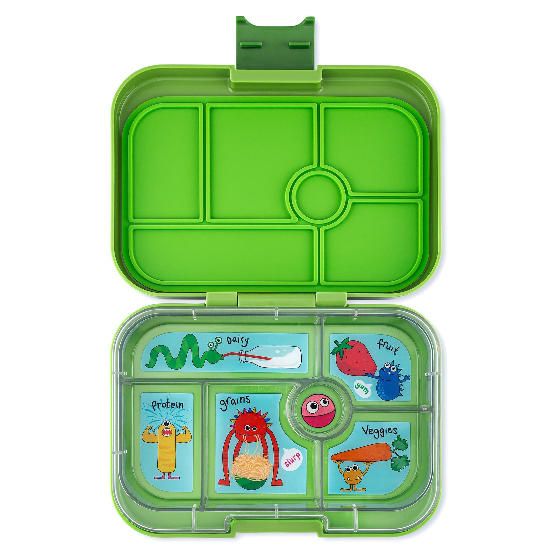 Yumbox 6 Compartment Original Lunchbox - Matcha Green / Funny Monsters