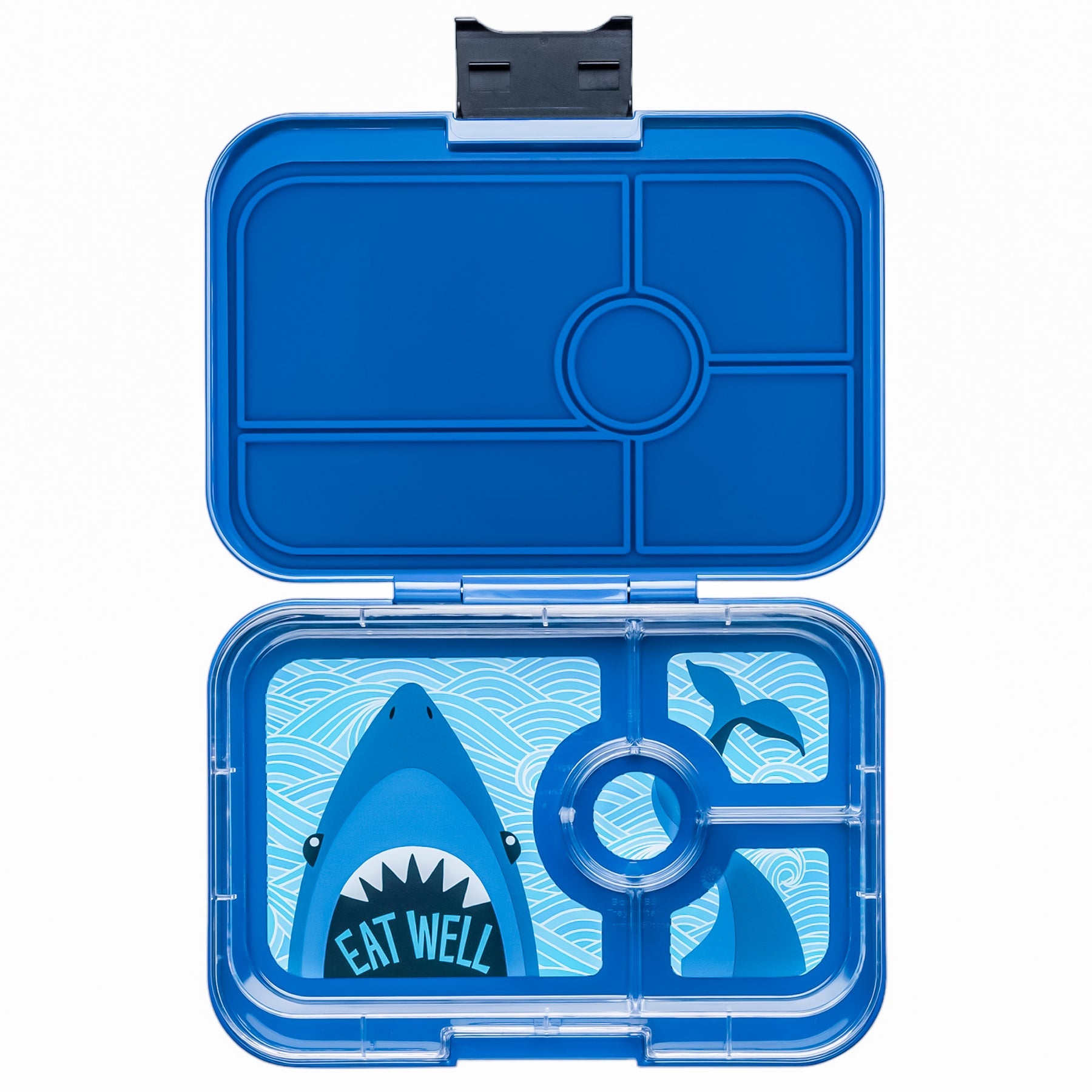 Yumbox 4 Compartment XL Tapas Lunchbox - Monte Carlo Blue / Shark Tray