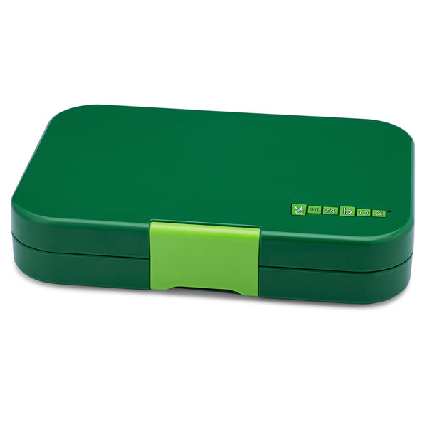 Yumbox 4 Compartment XL Tapas Lunchbox - Palm Green / Solid Lime Tray