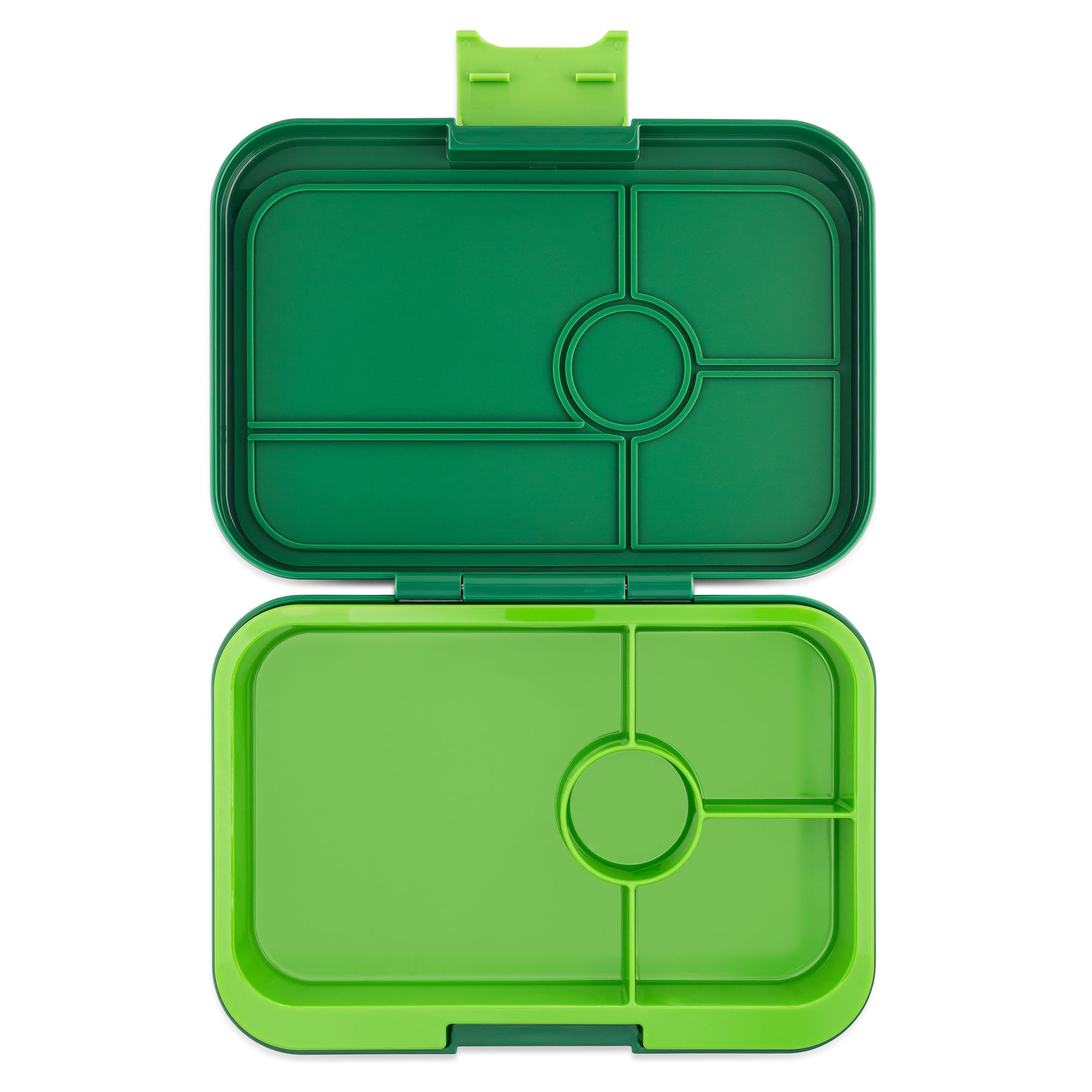 Yumbox 4 Compartment XL Tapas Lunchbox - Palm Green / Solid Lime Tray