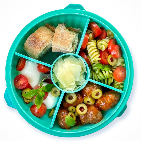 Yumbox Poke Bowl with 4 Part Divider - Paradise Aqua