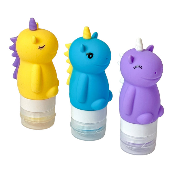 Yumbox Silicone Condiment Squeeze Bottles - Set of 3 Unicorns