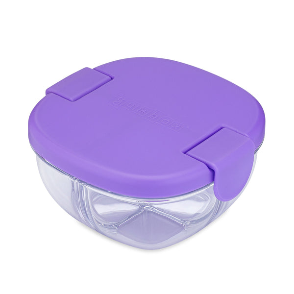 Yumbox 3 Compartment Leakproof Snack Bowl - Haze Purple