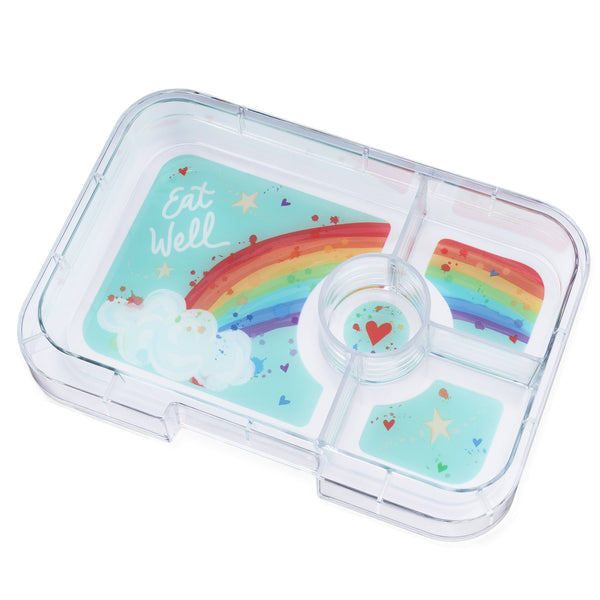 Yumbox 4 Compartment XL Tapas Lunchbox - Capri Pink (Rainbow Tray)