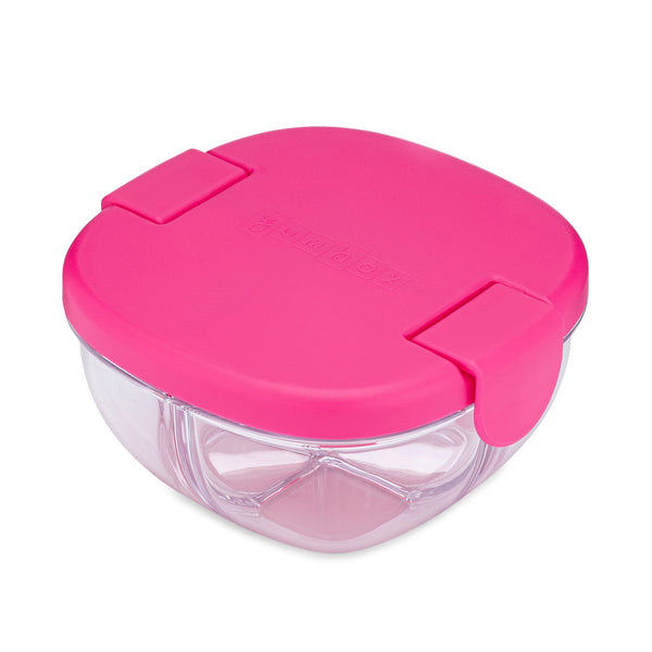 Yumbox 3 Compartment Leakproof Snack Bowl - Raspberry Pink