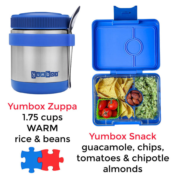 Yumbox Snack Size Lunch Box - Surf Blue/Rocket Tray