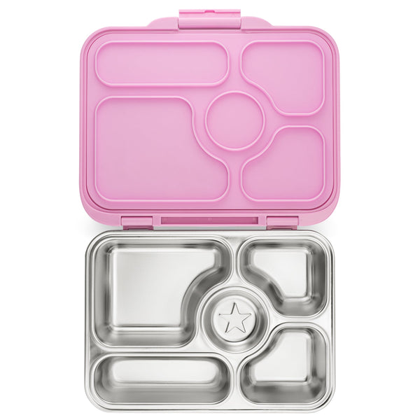 Yumbox 5 Compartment Presto Stainless Steel Lunchbox - Rose Pink