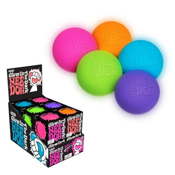 NeeDoh Glow In The Dark Squishy Fidget Toy Various Colours