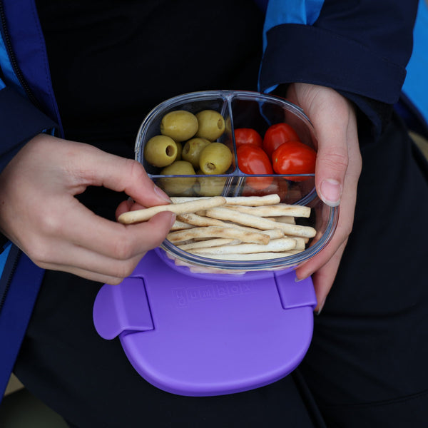 Yumbox 3 Compartment Leakproof Snack Bowl - Haze Purple