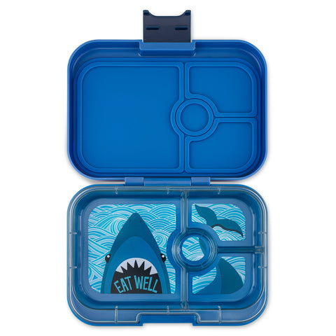 Yumbox 4 Compartment Panino Lunchbox - Surf Blue / Shark Tray