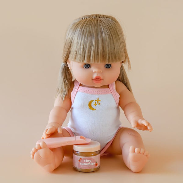 Tiny Harlow - Tiny Tummies Peach Jelly Food Jar and Spoon Set