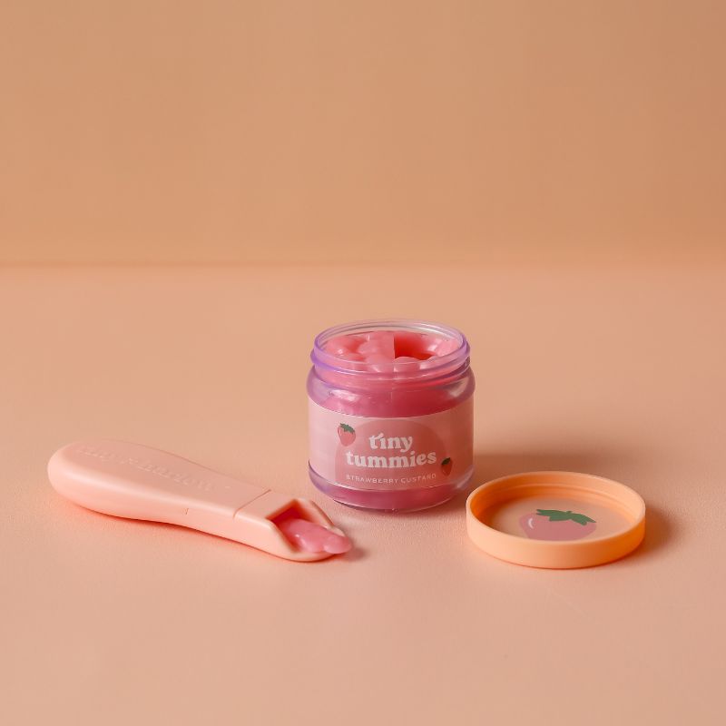 Tiny Harlow - Tiny Tummies Strawberry Custard Food Jar and Spoon Set