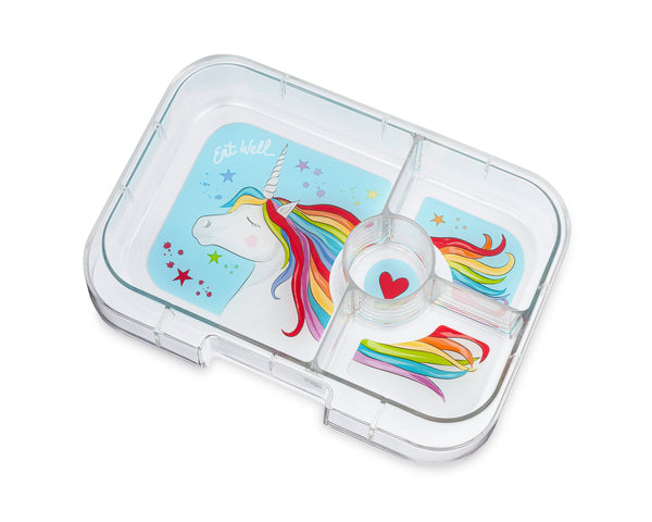 Yumbox 4 Compartment Panino Lunchbox - Malibu Purple/Unicorn Tray