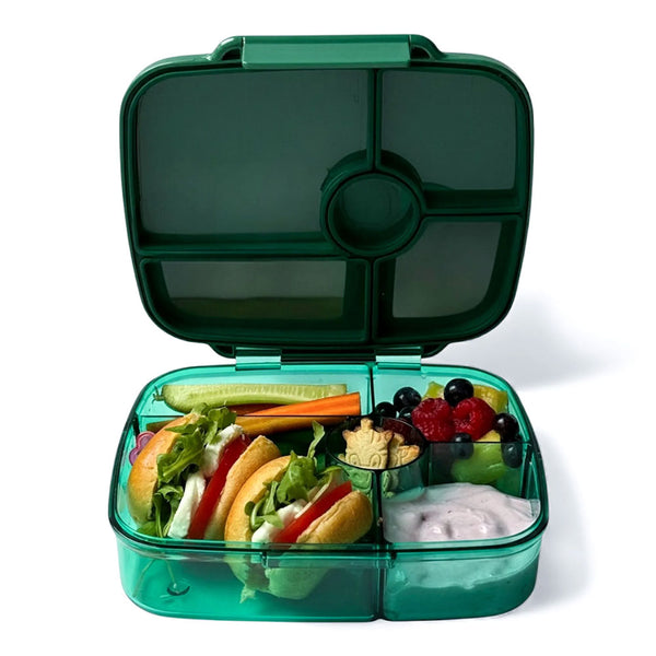 Yumbox Go - 5 Compartment Extra Deep Bento Lunchbox - Lima Green