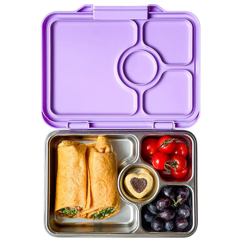 Yumbox 4 Compartment Pret Stainless Steel Lunchbox - Lavende Purple