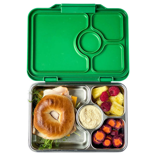 Yumbox 4 Compartment Pret Stainless Steel Lunchbox - Pomme Green