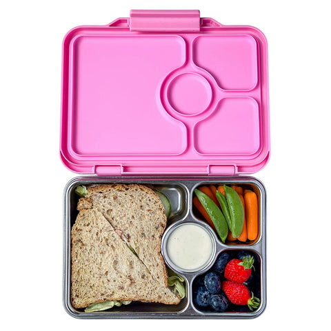 Yumbox 4 Compartment Pret Stainless Steel Lunchbox - Versailles Pink