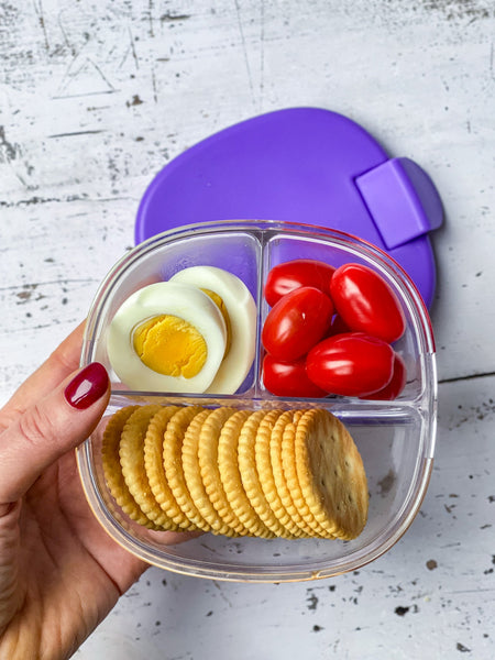 Yumbox 3 Compartment Leakproof Snack Bowl - Haze Purple