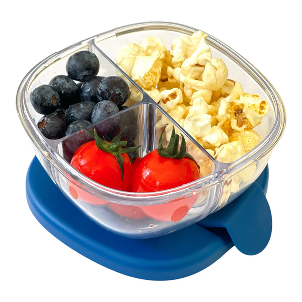 Yumbox 3 Compartment Leakproof Snack Bowl - Navy Blue