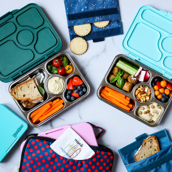 Yumbox 5 Compartment Presto Stainless Steel Lunchbox - Kale Green