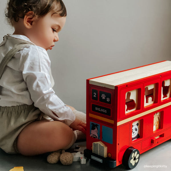 Bigjigs Toys Red Bus Sorter