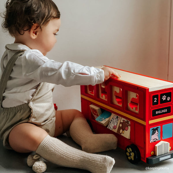 Bigjigs Toys Red Bus Sorter