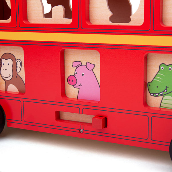 Bigjigs Toys Red Bus Sorter