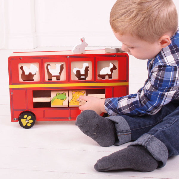 Bigjigs Toys Red Bus Sorter
