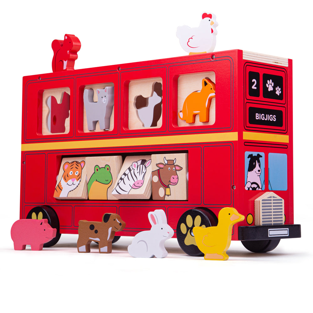 Bigjigs Toys Red Bus Sorter